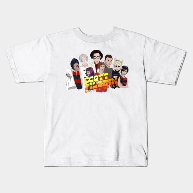 Seven Evil Exes Kids T-Shirt by mjohmy